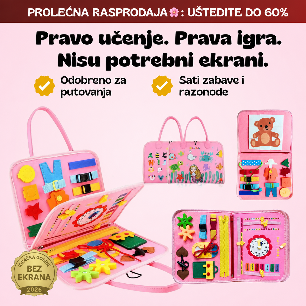 Montessori Busy Board za Decu – Edukativna Igračka Bez Ekrana