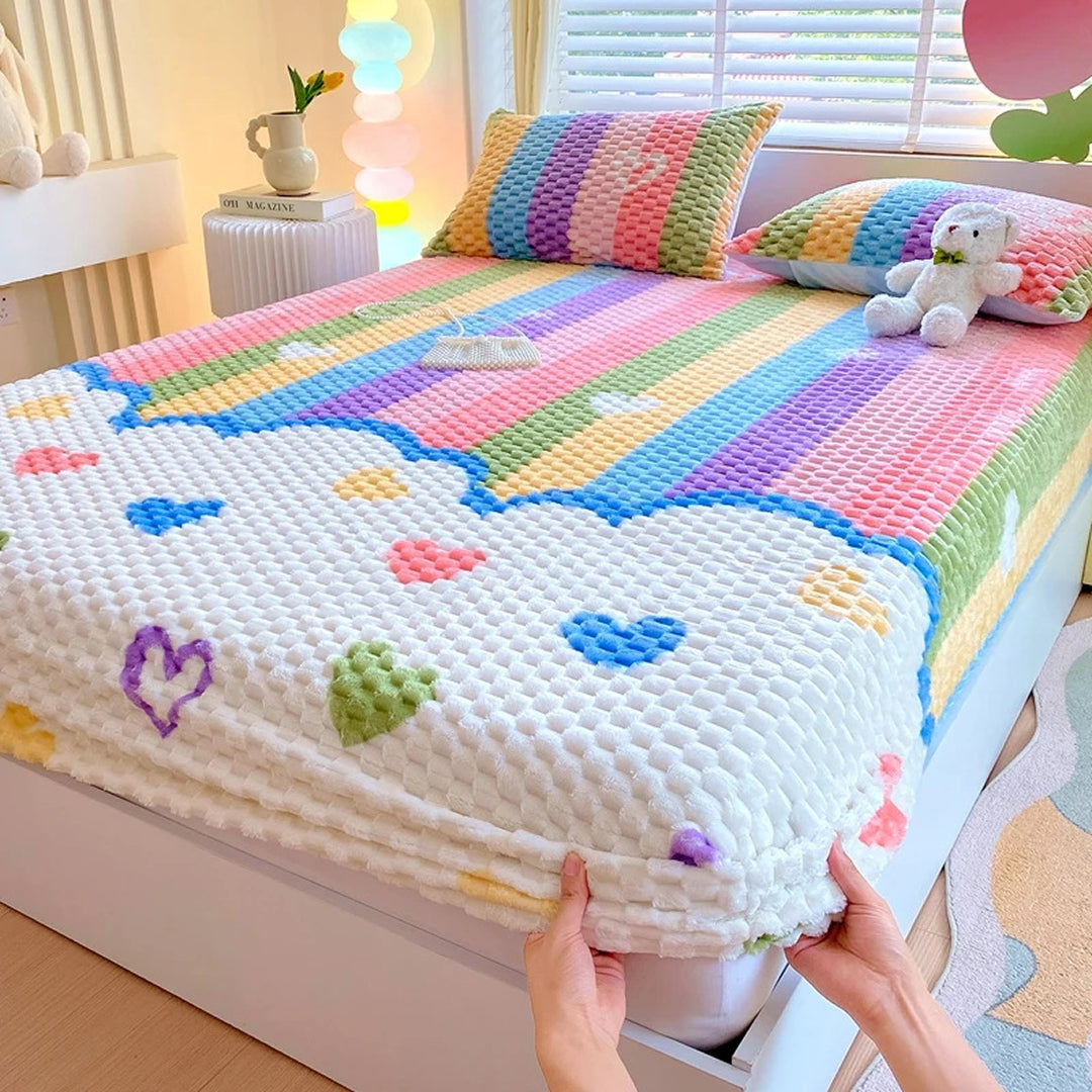 Zimska plišana čaršav-navlaka sa lastišem – ekstra mekana i topla