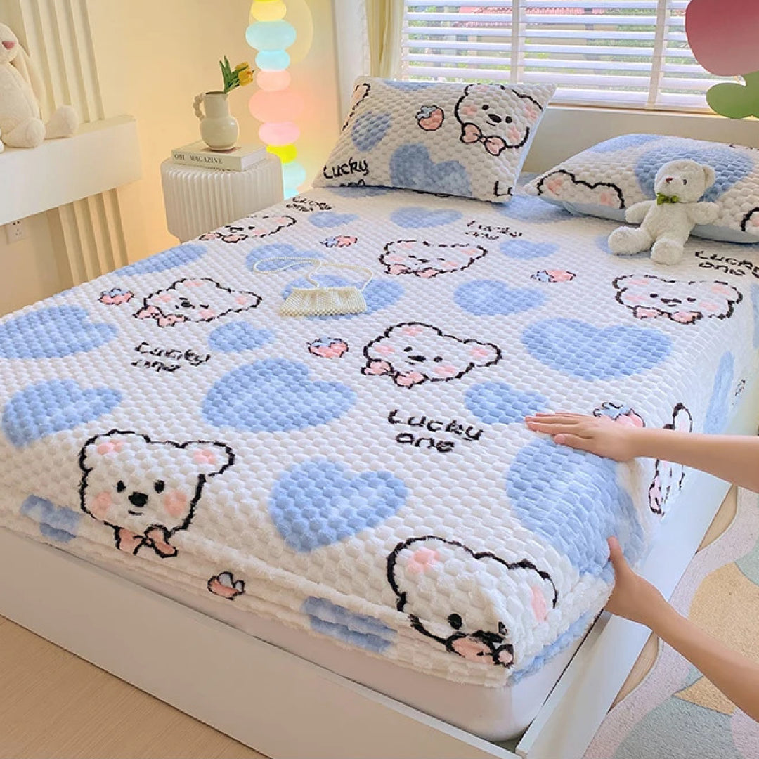 Zimska plišana čaršav-navlaka sa lastišem – ekstra mekana i topla